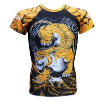 Рашгард детский VENUM Replika Kids Tiger Rashguard S/S (Venum-R-Kids-RashSS, Черный)